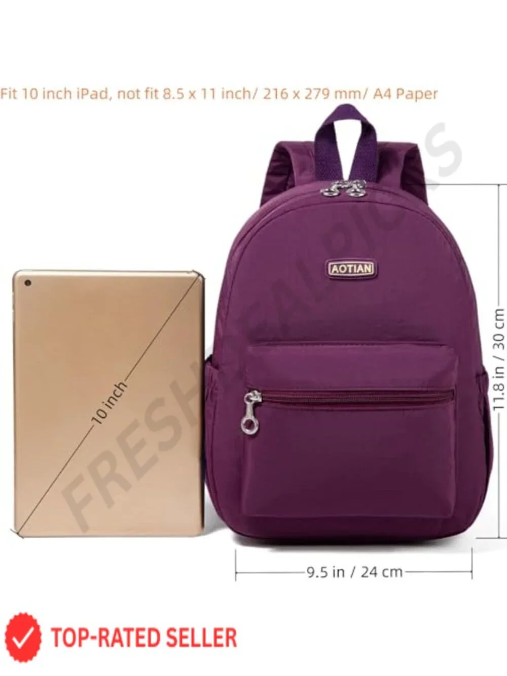 Nylon Mini Backpack for Women, Lightweight Small Daypack with Tablet Pocket